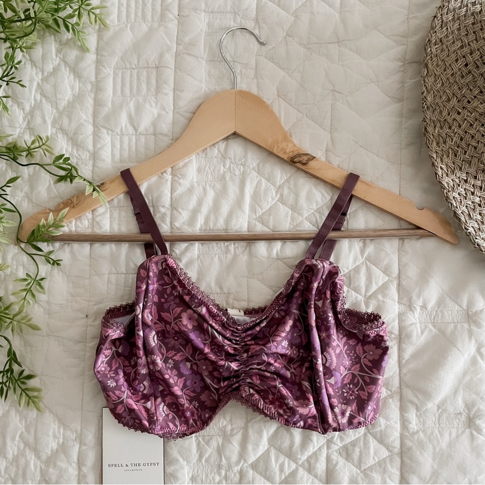 Spell Dahlia Bralette in Mulberry - Picture 2 of 4